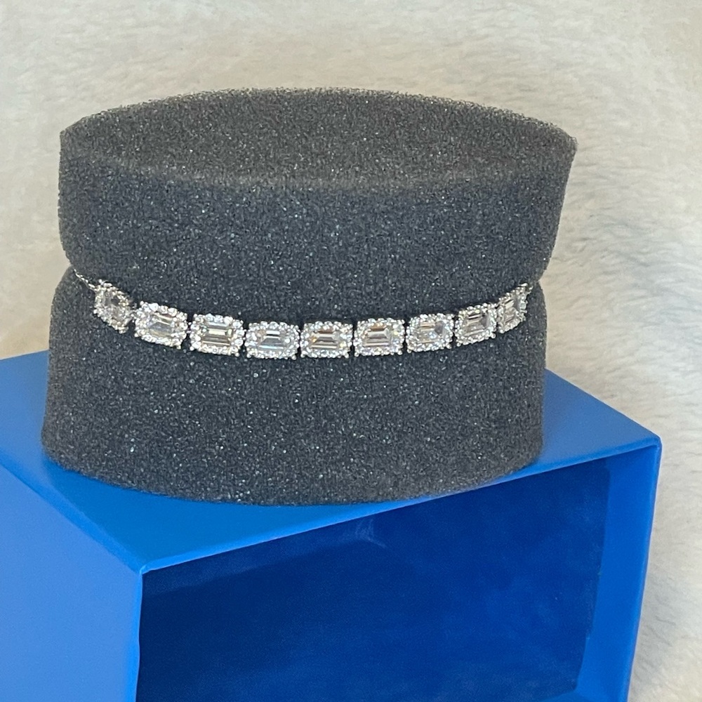 🆕 sterling silver CZ bolo bracelet